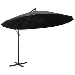 Helloshop26 Parasol suspendu 3 m mât en aluminium anthracite 02_0008704