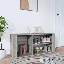 vidaXL Armoire à chaussures Sonoma gris 100x35x45 cm Bois d'ingénierie