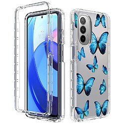 Coque en TPU 2-en-1, anti-choc pour votre Motorola Moto G Stylus 5G (2022) - papillon bleu