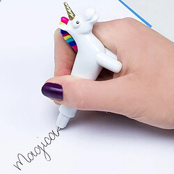 Totalcadeau Stylo en forme de licorne à la crinière arc-en-ciel