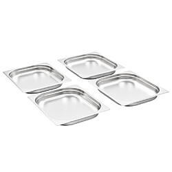 vidaXL Récipients Gastronorm 8 pcs GN 1/2 40 mm Acier inoxydable