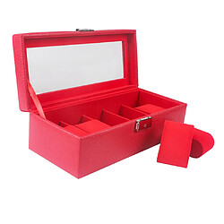 Watch Box 5 Mens Watch Organizer Bijoux Présentoir Rouge