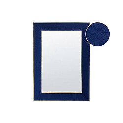 Beliani Miroir LAUTREC 50 cm 70 cm Velours Bleu marine