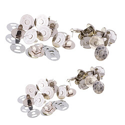 20 ensembles fermoir magnétique s'enclenche aimant bouton couture artisanat 14mm 18mm argent