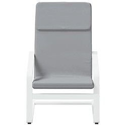 Avis vidaXL Chaise de relaxation Gris clair Tissu