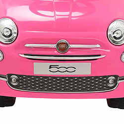 vidaXL Voiture à chevaucher Fiat 500 rose pas cher