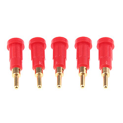 5pcs 2mm prise banane fiche panneau de sécurité borne de reliure 30-60V 10A rouge