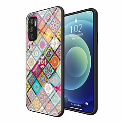 Coque en TPU Hybride Coloré Imprimé avec béquille et sangle Motif à carreaux pour votre Xiaomi Redmi Note 10 5G/Poco M3 Pro 4G/Poco M3 Pro 5G