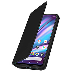 Avizar Housse Wiko View 5 / 5 Plus Étui Folio Portefeuille Fonction Support noir