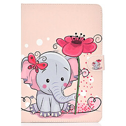 Etui en PU impression de motifs magnétique éléphant et papillon pour votre Apple iPad Mini 4 3 2 1