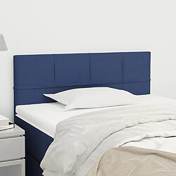 Maison Chic Tête de lit moderne pour chambre - Décoration de lit Bleu 80x5x78/88 cm Tissu -MN44180