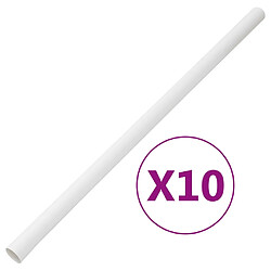 vidaXL Goulottes de câble avec pinces Ø30 mm 10 m PVC