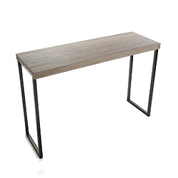 Versa Meuble d'entrée étroit, Table console Brandon 120x40x80cm,Bois et métal, Marron