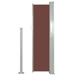 Helloshop26 Auvent paravent store brise-vue latéral rétractable de patio jardin terrasse balcon protection visuelle écran 120 x 300 cm marron 02_0007084