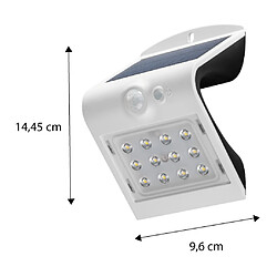 GOOBAY - Lampe Murale Solaire LED avec detecteur de Mouvement - Verre PVC - 1,5W