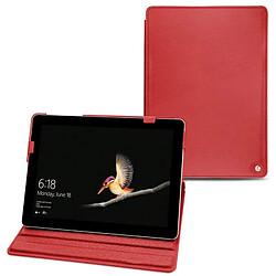 Housse cuir Microsoft Surface Go - Rabat vertical - Rouge troupelenc ( Pantone #AB191A ) - NOREVE