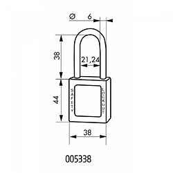 Cadenas de consignation ZENEX MASTER LOCK 410RED