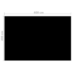 Acheter vidaXL Film solaire de piscine PE rectangulaire flottant 6x4 m Noir