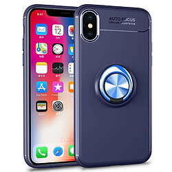 Wewoo Coque TPU antichoc pour iPhone XS / X, avec support (Bleu)