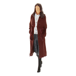 Acheter 1/64 Figurines De Personnages Miniatures Scène De Rue Modèles Manteau Femme Rouge