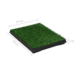 vidaXL Tapis pour animaux 2 pcs avec plateau et gazon artificiel Vert pas cher