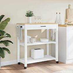 Avis Maison Chic Desserte de cuisine | Chariot de cuisine | Meuble de rangement roulant MONZA 84x40x90 cm bois massif de pin -GKD31714