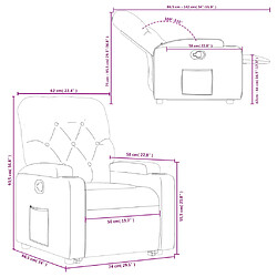 vidaXL Fauteuil inclinable Noir Similicuir pas cher