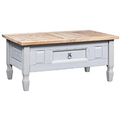 Maison Chic Table basse,Table Console Table d'appoint, Table pour salon Pin mexicain Gamme Corona Gris 100x55x45 cm -MN97890