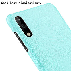 Wewoo Coque Rigide Pour Huawei Enjoy 10s Shockproof Crocodile Texture PC + PU Case Light Green pas cher