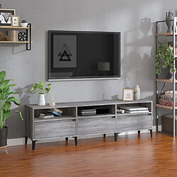 vidaXL Meuble TV sonoma gris 150x30x44,5 cm bois d'ingénierie