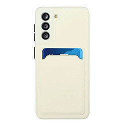 Coque en TPU antichoc avec porte-carte blanc pour votre Samsung Galaxy S22 5G