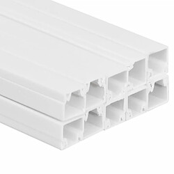 Acheter vidaXL Goulotte de câble 20x10 mm 10 m PVC