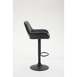 Avis Decoshop26 Tabouret de bar x1 repose-pieds en forme d'arc en métal noir assise en PVC noir 10_0004544