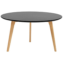 Beliani Table ronde Table basse MDF Noir TENNESSEE