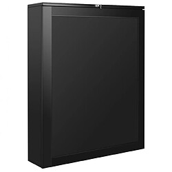 Avis Helloshop26 Table murale rabattable bureau avec tableau noir etagère intégrée en mdf couleur noire 20_0004243