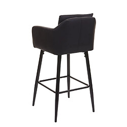 Acheter Mendler 2x Tabouret de bar HWC-H93, tabouret de comptoir, repose-pieds métal ~ similicuir noir