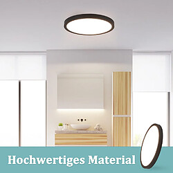 Avis NETTLIFE Plafonnier LED 24W 4000 K 30cm Chambre Plat Diamètre Lampe de Cuisine Ronde Blanche Salle de Bain pour Salle de Bain Couloir