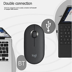 Avis Universal Souris Bluetooth sans fil Pebble 1000dpi 3 boutons minces souris de suivi optique de haute précision silencieuse