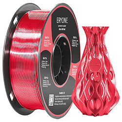 None Filament PLA ERYONE Ultra Silk pour imprimante 3D 1 kg (2,2 lbs) / Bobine - Rouge