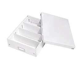 Avis Boîte de rangement carton Leitz Click&Store Wow avec séparateurs H 10,5 x L 27,8 x P 36,8 cm blanche