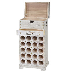 Decoshop26 Etagère à vin pour 20 bouteilles blanc vieilli 94x48x31cm ETA04029