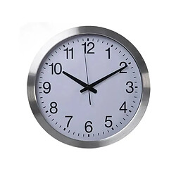 Perel Horloge murale 40 cm Blanc et argenté