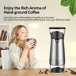 Acheter Universal Moulin à café portable rechargeable USB Électrique Ménage Épices Granules Moulin à poivre Machine à café automatique de cuisine |(Argent)