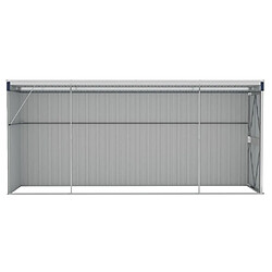 Avis Helloshop26 Abri de jardin cabane cabanon maison de stockage remise extérieur hangar outils robuste mural 118 x 382 x 178 cm acier anthracite 02_0022331