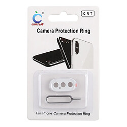 Acheter Wewoo Couvercle de bague de protection d'objectif d'appareil photo arrière avec aiguille d'outil d'éjection de plateau pour iPhone XS Max Blanc