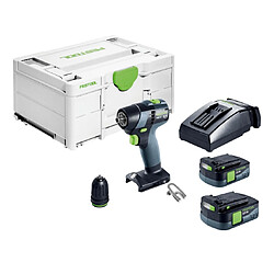 Festool TXS 12 2,5-Plus Perceuse-visseuse sans fil 12 V 30 Nm Brushless ( 576873 ) + 2x batterie 2,5 Ah + chargeur + Systainer