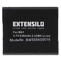 Vhbw EXTENSILO 3x Batteries compatible avec Sony Cybershot DSC-T110, DSC-J10, DSC-QX10, DSC-QX100 appareil photo, reflex numérique (630mAh, 3,7V, Li-ion)