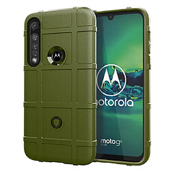 Wewoo Coque Souple Pour étui TPU antichoc Moto G8 Plus à couverture totale vert armée