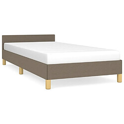 Maison Chic Lit adulte - Cadre Structure de lit avec tête de lit Contemporain Taupe 80x200 cm Tissu -MN93433