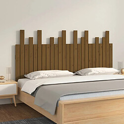 vidaXL Tête de lit murale Marron miel 159,5x3x80 cm Bois massif de pin